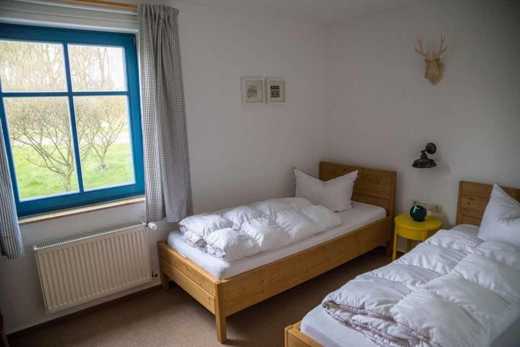 Komfortables Reetdachferienhaus Hasel 1 Puddemin Esterno foto